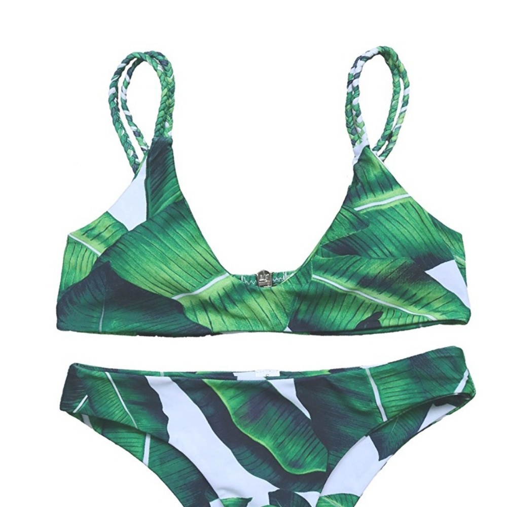 Palm Leaf Print Bikini - Picture 5 of 8
